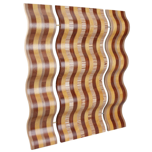 Exotic Wood Laminated Curved Wall Art